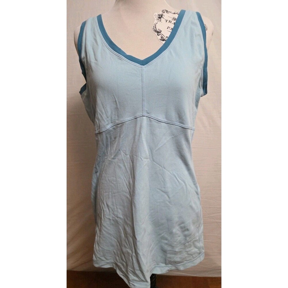 Lucy Power Women's Size Large Tank Light Blue Athletic Tank Top Workout Shirt